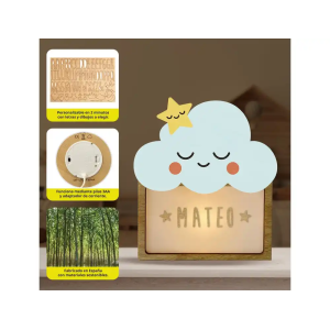 Lampara vintiun personalizable little cloud