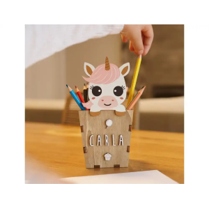 Cubilete portalapices vintiun personalizable unicorn