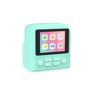 Camara mob con impresion instantanea turquesa