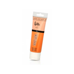 Pintura acrilica liderpapel tubo de plastico de 60 ml color naranja permanente