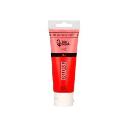 Pintura acrilica liderpapel tubo de plastico de 60 ml color rojo carmin