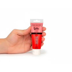 Pintura acrilica liderpapel tubo de plastico de 60 ml color rojo carmin