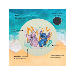 Alfombrilla de raton lilo&stitch redonda stitch & angel 200 mm