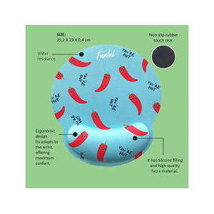 Alfombrilla de raton funful de gel ergonomica chili 250x230 mm