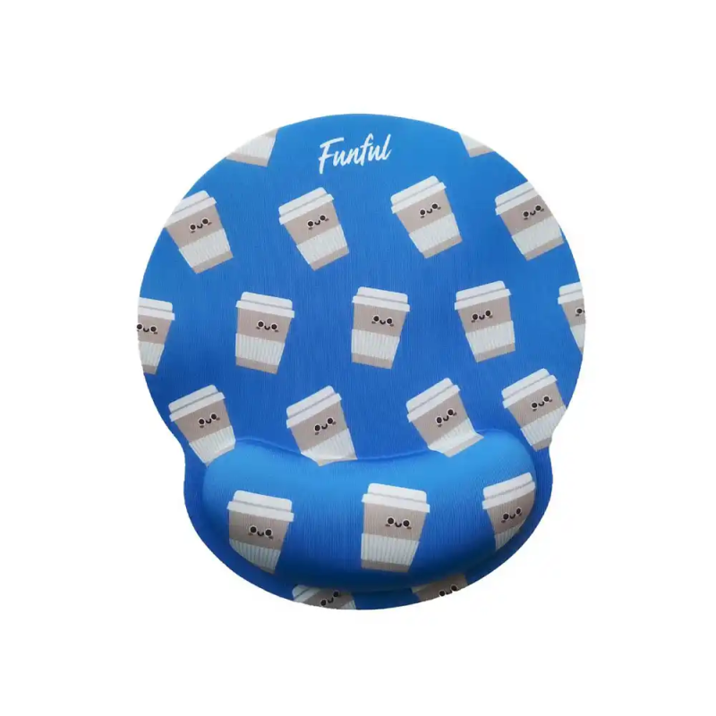 Alfombrilla de raton funful de gel ergonomica cafe 250x230 mm