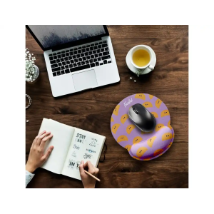 Alfombrilla de raton funful de gel ergonomica croissant 250x230 mm
