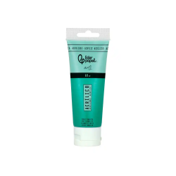 Pintura acrilica liderpapel tubo de plastico de 60 ml color verde turquesa