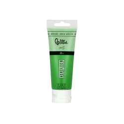 Pintura acrilica liderpapel tubo de plastico de 60 ml color verde permanente