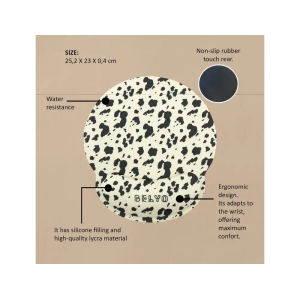 Alfombrilla de raton belyo de gel ergonomica cow 250x230 mm