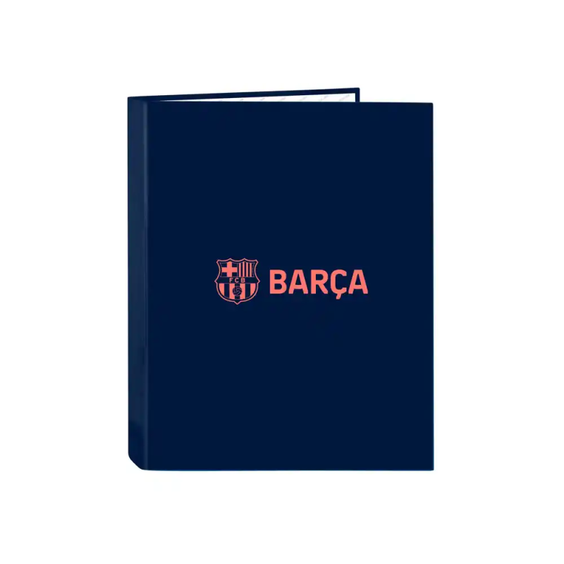 Carpeta carton folio 4 anillas mixtas safta f.c. barcelona 2ª equipacion 25/26