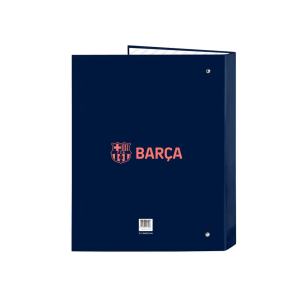 Carpeta carton folio 4 anillas mixtas safta f.c. barcelona 2ª equipacion 25/26