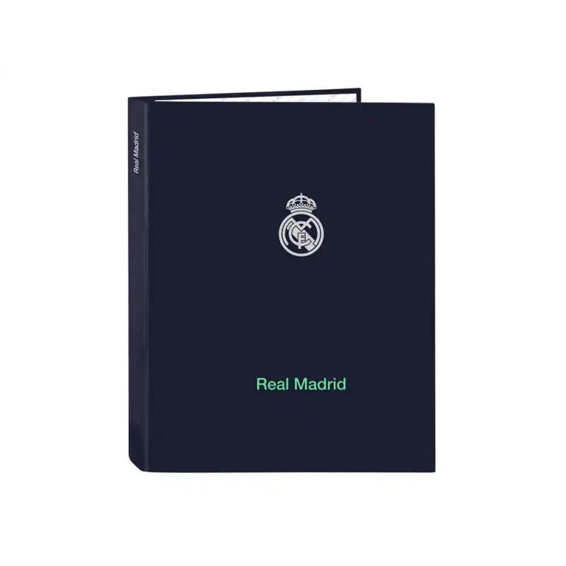 Carpeta carton folio 4 anillas mixtas safta real madrid 2ª equipacion 25/26