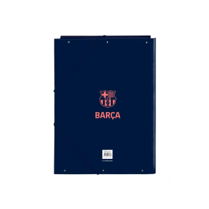 Carpeta carton folio gomas solapas safta f.c. barcelona 2ª equipacion 25/26