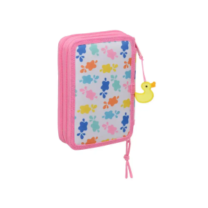 Plumier escolar safta doble pequeño 29 piezas peppa pig baby 195x125x40 mm