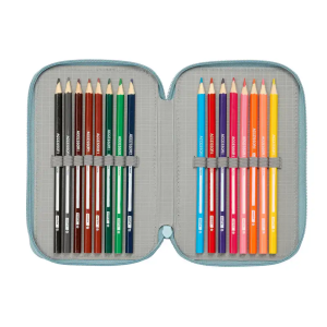 Plumier escolar safta triple 37 piezas wicked 195x125x55 mm