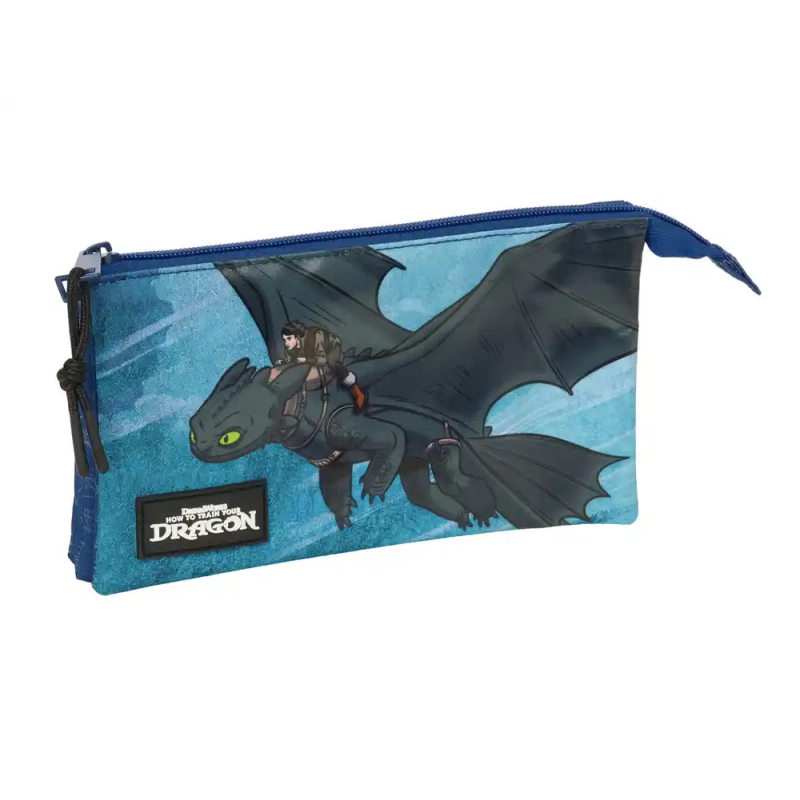 Bolso escolar portatodo safta triple como entrenar a tu dragon 120x220x30 mm