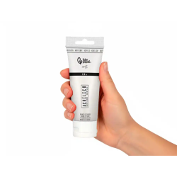 Pintura acrilica liderpapel tubo de plastico de 120 ml color blanco titanio