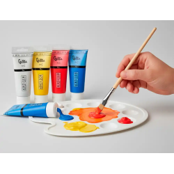 Pintura acrilica liderpapel tubo de plastico de 120 ml color azul