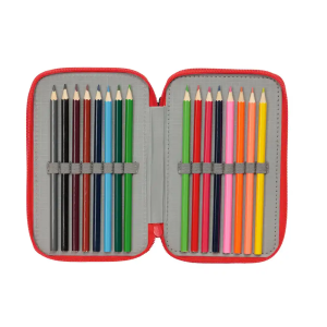 Plumier escolar safta triple 37 piezas avengers 195x125x55 mm