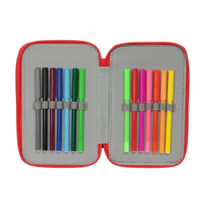 Plumier escolar safta triple 37 piezas avengers 195x125x55 mm