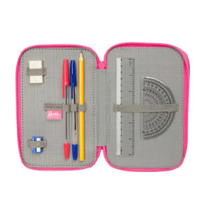 Plumier escolar safta triple 37 piezas barbie 195x125x55 mm