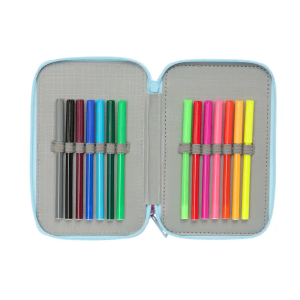 Plumier escolar safta triple 37 piezas peppa pig 195x125x55 mm