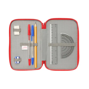 Plumier escolar safta triple 37 piezas spidey 195x125x55 mm
