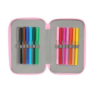 Plumier escolar safta triple 37 piezas stitch 195x125x55 mm