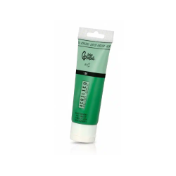 Pintura acrilica liderpapel tubo de plastico de 120 ml color verde permanente
