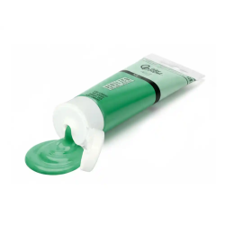 Pintura acrilica liderpapel tubo de plastico de 120 ml color verde permanente