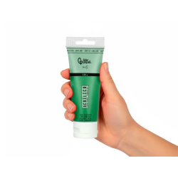 Pintura acrilica liderpapel tubo de plastico de 120 ml color verde permanente