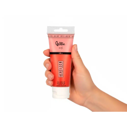 Pintura acrilica liderpapel tubo de plastico de 120 ml color rojo bermellon
