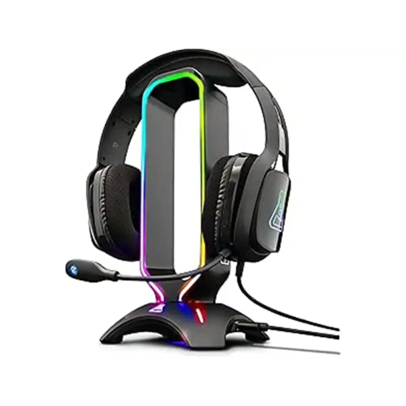 Soporte para auriculares the g-lab gaming universal retroiluminado negro