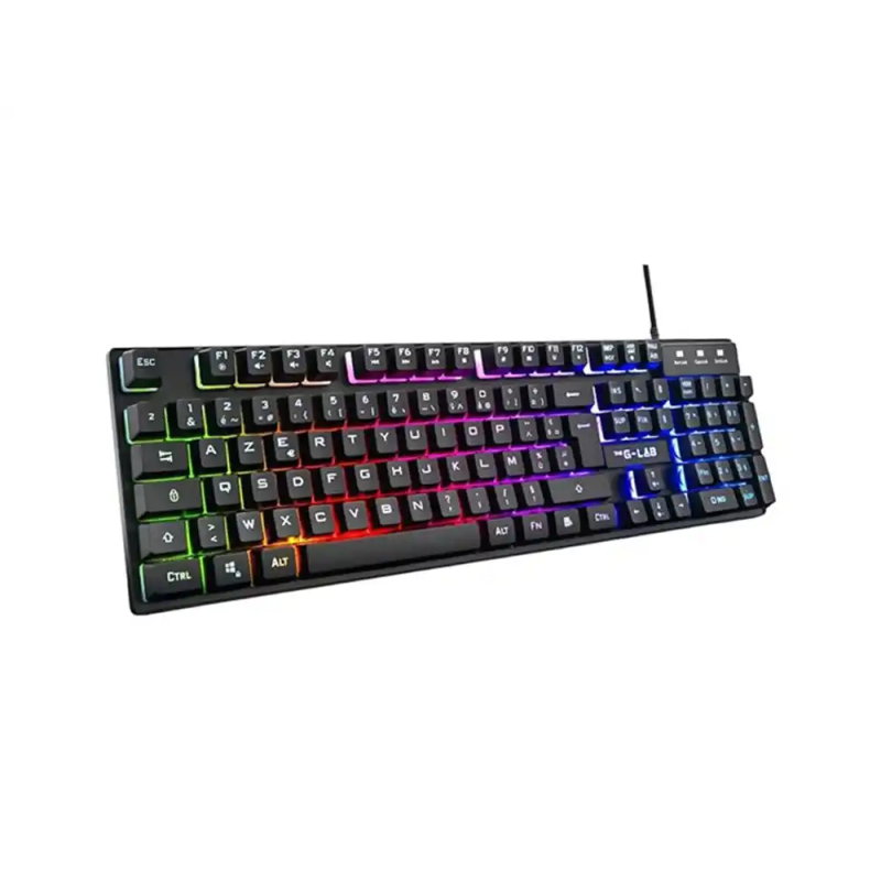 Teclado gaming the g-lab keyz-caesium/sp semimecanico negro