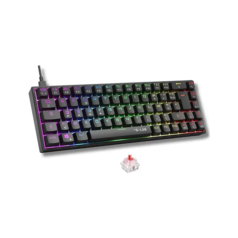 Teclado gaming the g-lab keyz-titan-b/sp mecanico negro