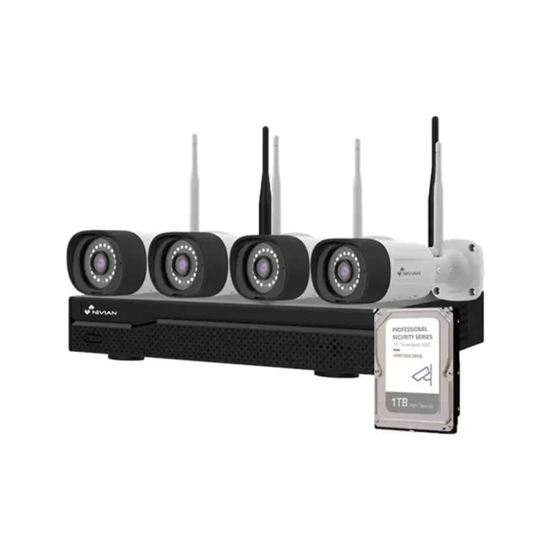 Camara nivian kit cctv wifi 4 camaras 3mpx