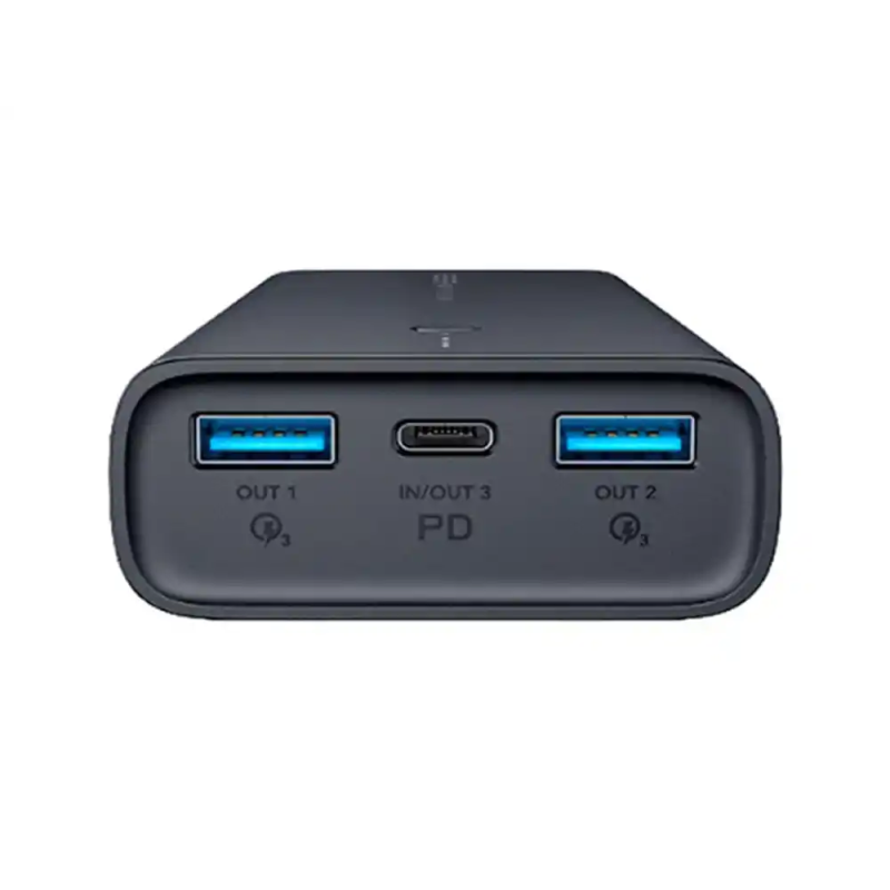 Powerbank veger 10000mah negra usb-c/2 usb-a enchufe plegable