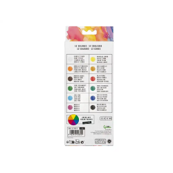 Pintura de acuarela liderpapel caja de 12 tubos de aluminio de 12 ml colores surtidos