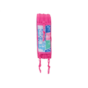 Plumier escolar safta triple cremallera 37 piezas barbie 195x125x55 mm
