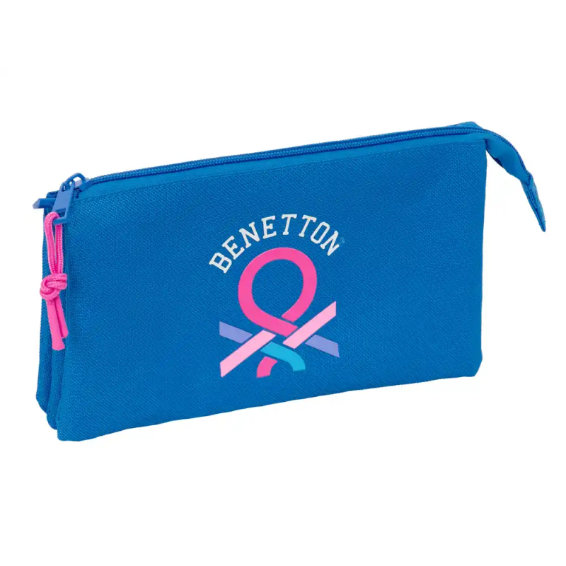 Bolso escolar portatodo safta triple benetton basics 120x220x30 mm