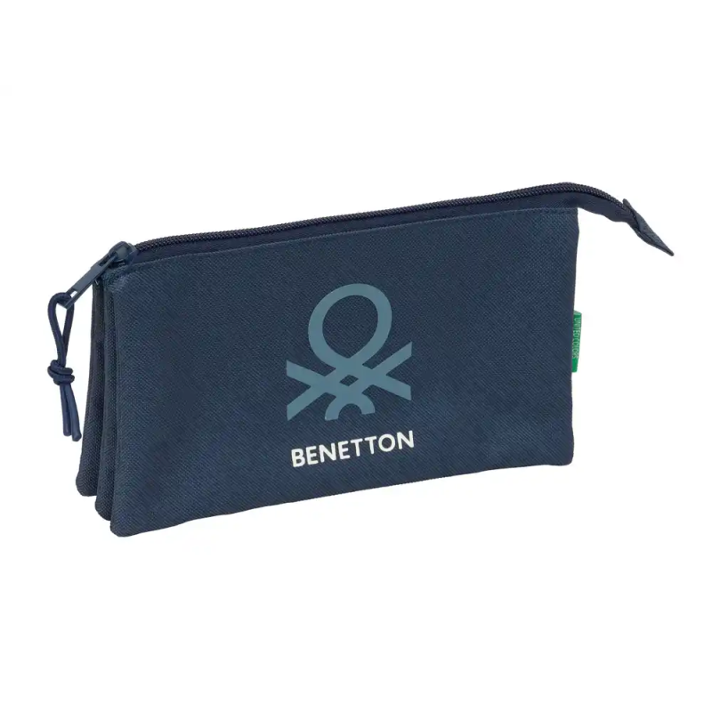 Bolso escolar portatodo safta triple benetton basics 120x220x30 mm