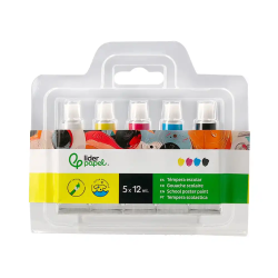 Tempera liderpapel en tubo de alumino de 12 ml estuche de 5 tubos colores primarios