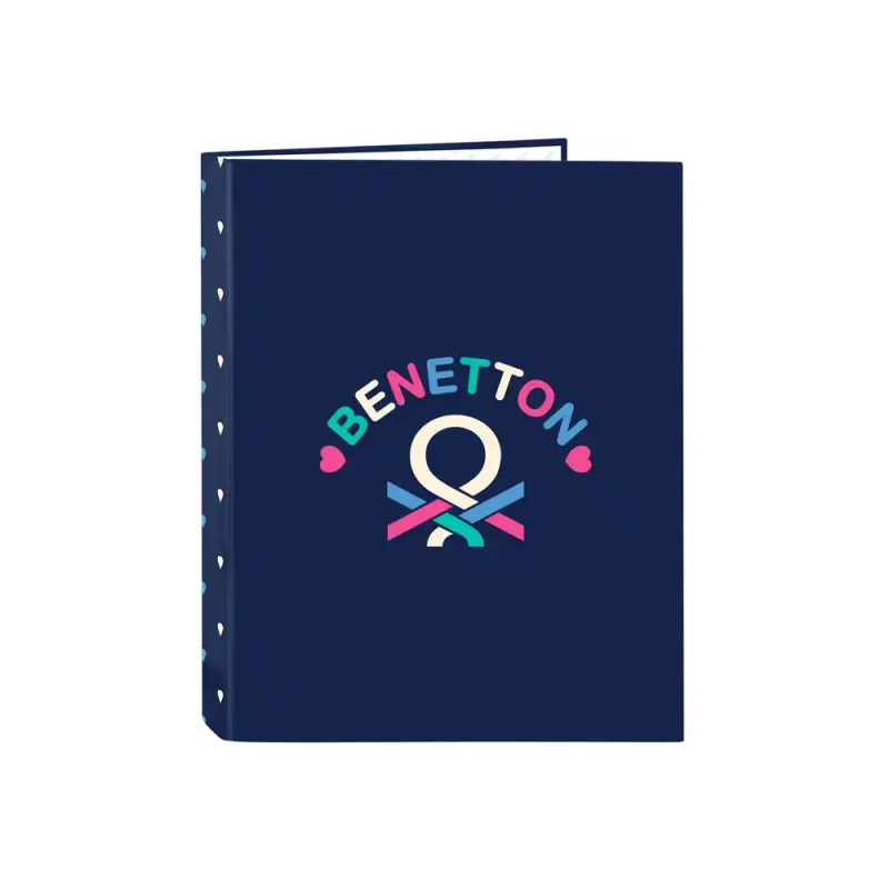 Carpeta carton folio 4 anillas mixtas safta benetton drop