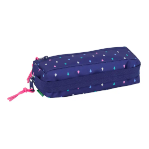 Bolso escolar portatodo safta triple pequeño con goma elastica benetton drop 85x220x60 mm