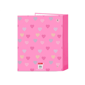 Carpeta carton folio 4 anillas safta lomo ancho benetton heart