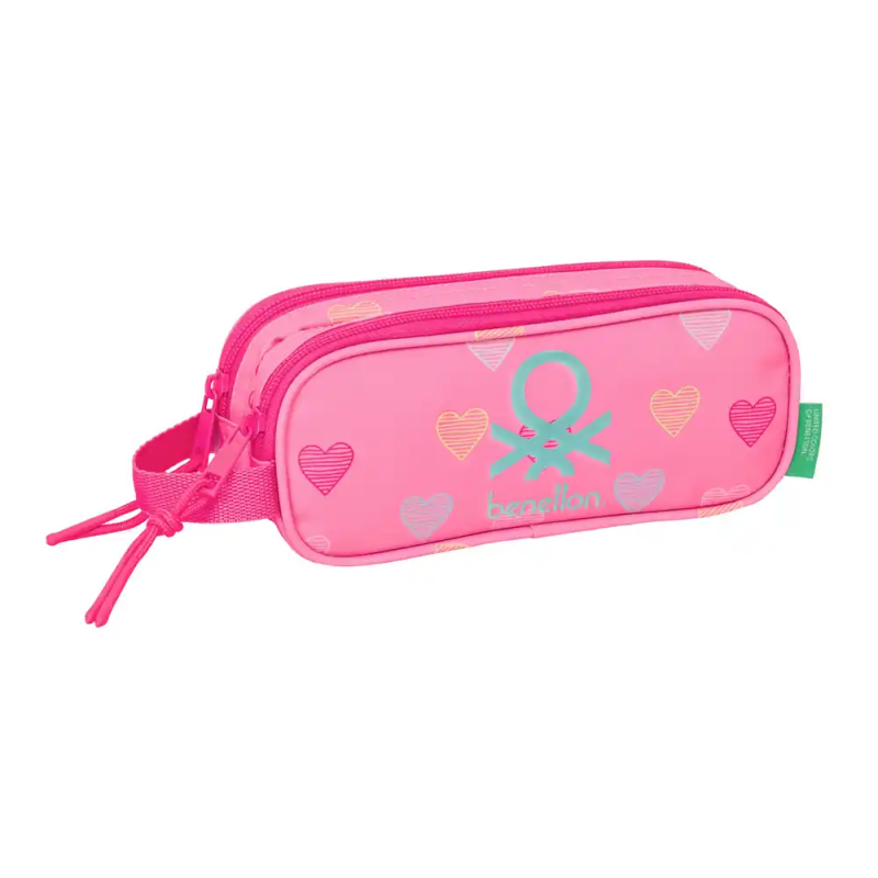 Bolso escolar portatodo safta doble benetton heart 80x210x60 mm