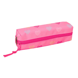 Bolso escolar portatodo safta rectangular con goma elastica benetton heart 40x220x70 mm