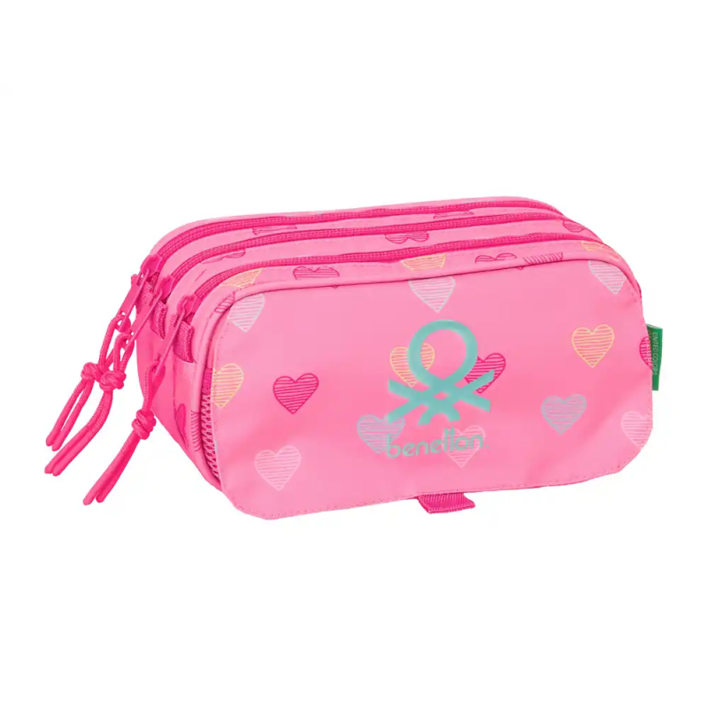 Bolso escolar portatodo safta triple big benetton heart 100x215x80 mm