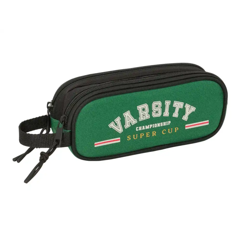 Bolso escolar portatodo safta doble blackfit chico varsity 80x210x60 mm
