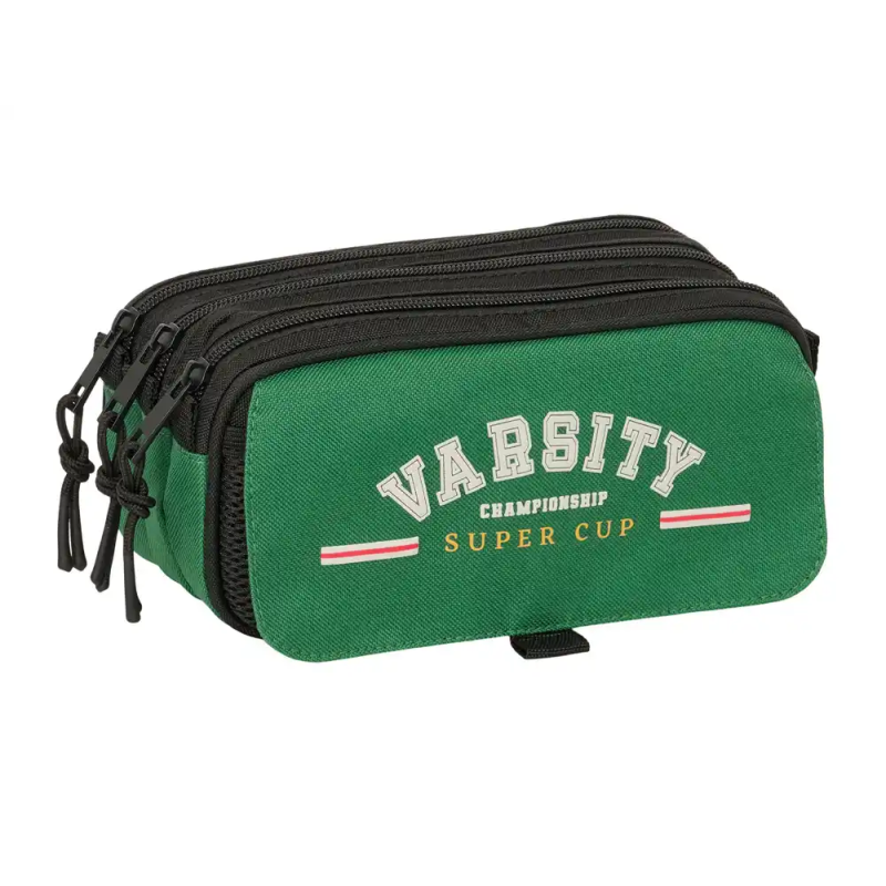 Bolso escolar portatodo safta triple big blackfit chico varsity 100x215x80 mm